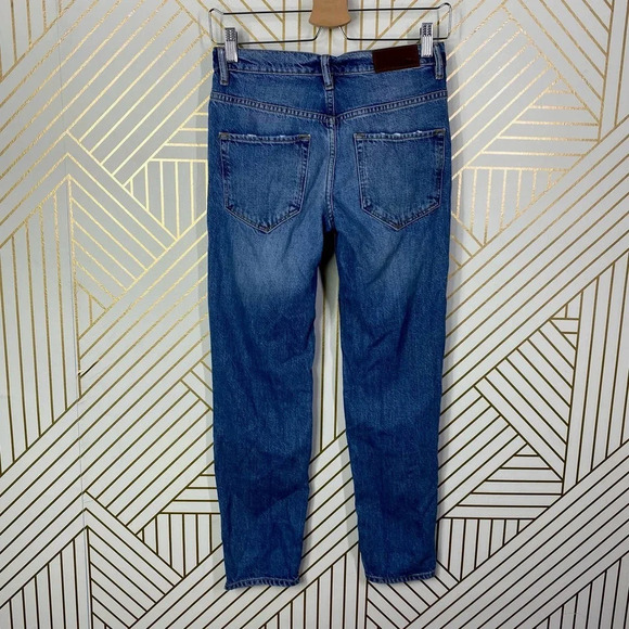 AllSaints‎ AprilJeans Mid-Rise Distressed Ripped Medium Wash Blue Size US 24 - Picture 7 of 12